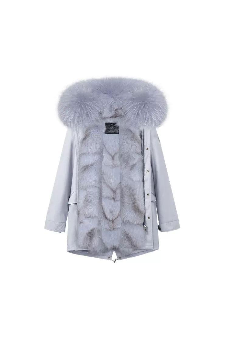 Ozlana Airy Blue +Blue Snow Fox | Women Classic & Designer Parkas