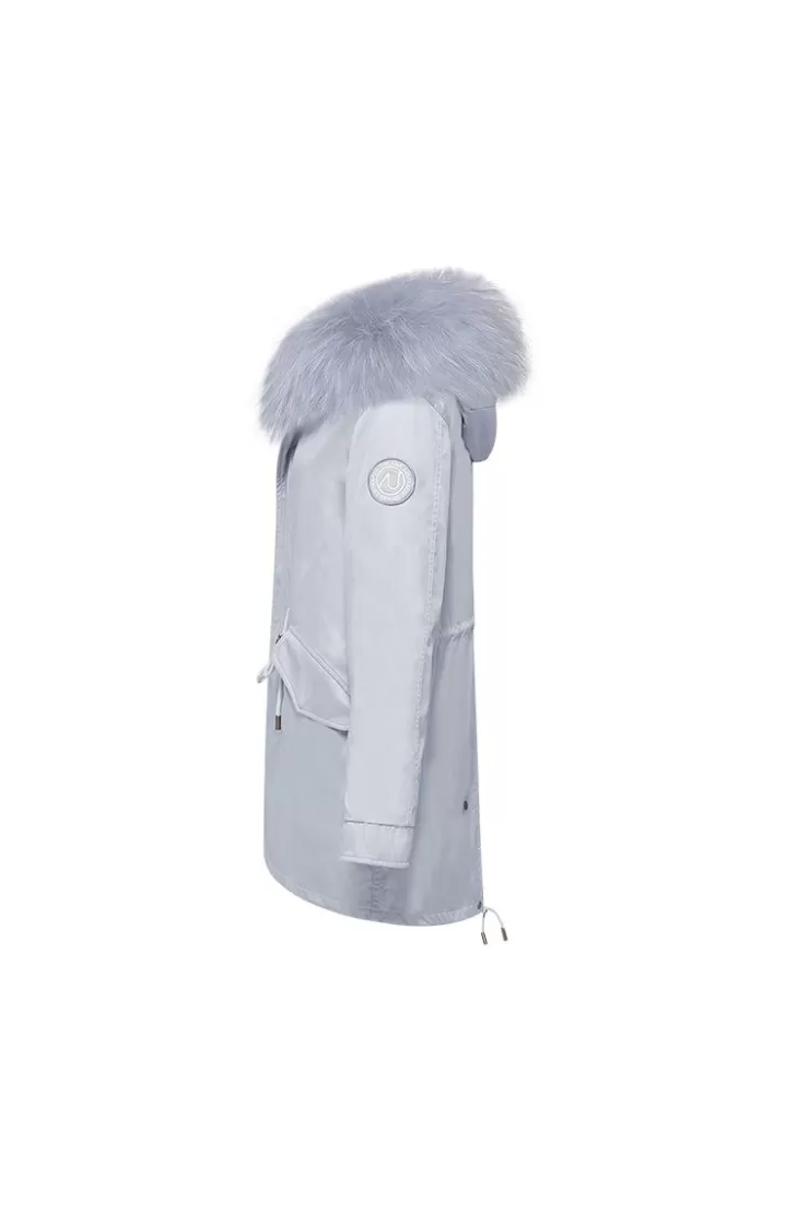Ozlana Airy Blue +Blue Snow Fox | Women Classic & Designer Parkas