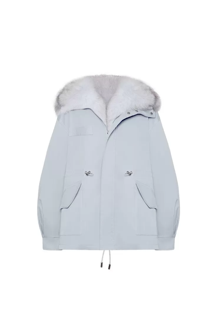 Ozlana Airy Blue Casual Parka | Women Classic & Designer Parkas