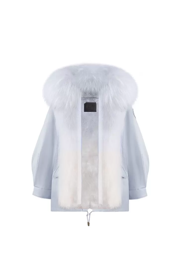 Ozlana Airy Blue Oversize Parka +Blue Gradient | Women Classic & Designer Parkas