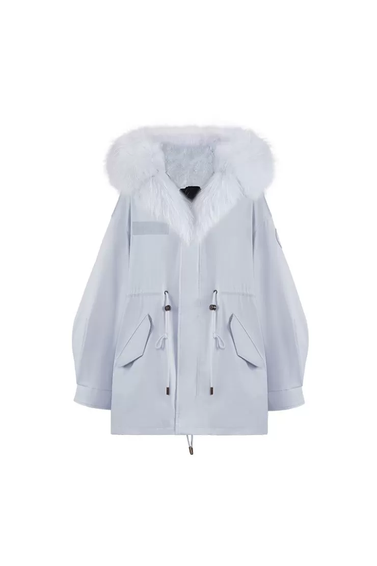 Ozlana Airy Blue Oversize Parka +Blue Gradient | Women Classic & Designer Parkas