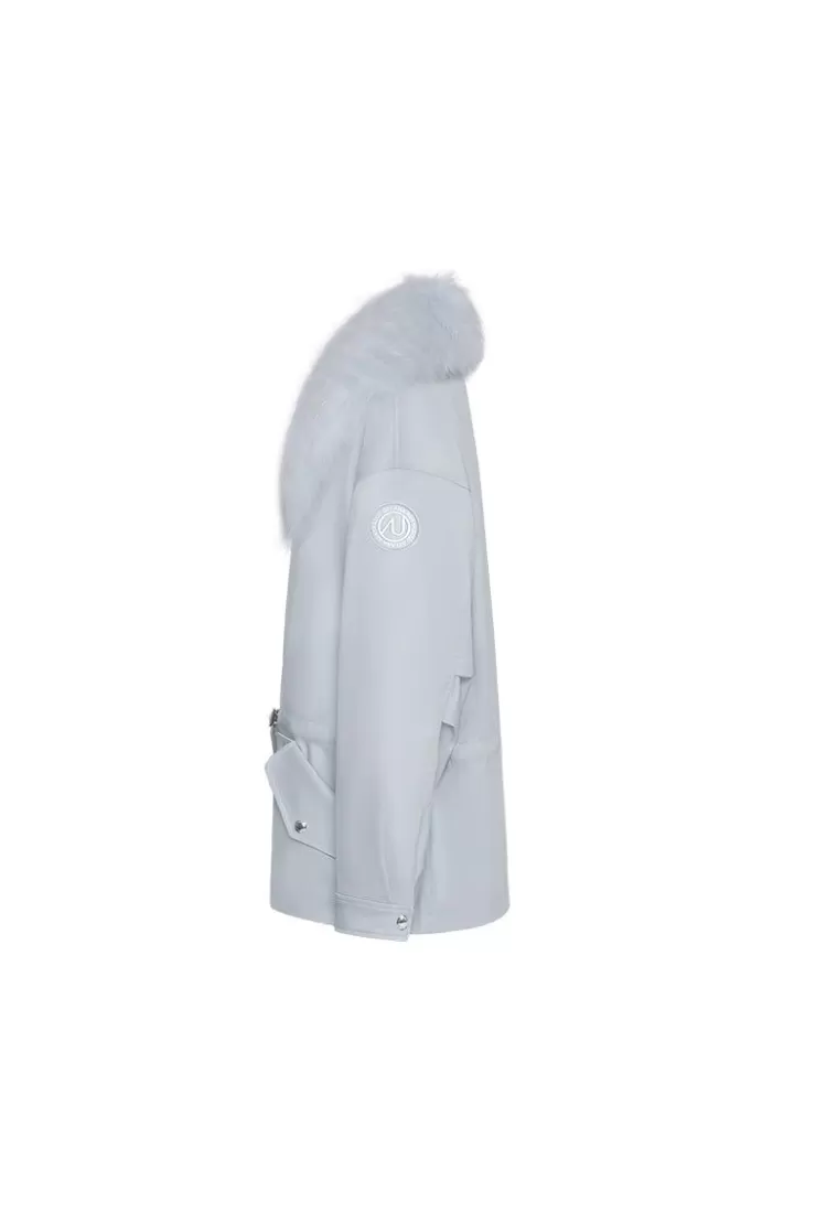 Ozlana Airy Blue Transform Parka + Blue Fur Coat | Women Classic & Designer Parkas