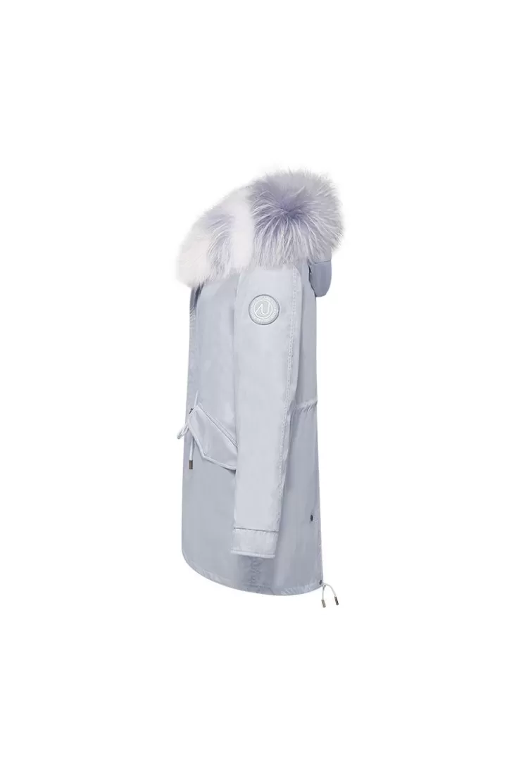 Ozlana Airy Blue+Blue Marble | Women Classic & Designer Parkas