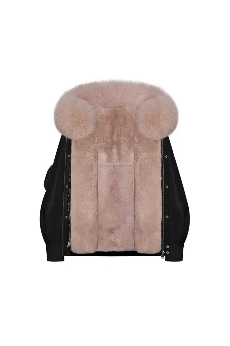Ozlana Black Bomber Parka | Women Classic & Designer Parkas