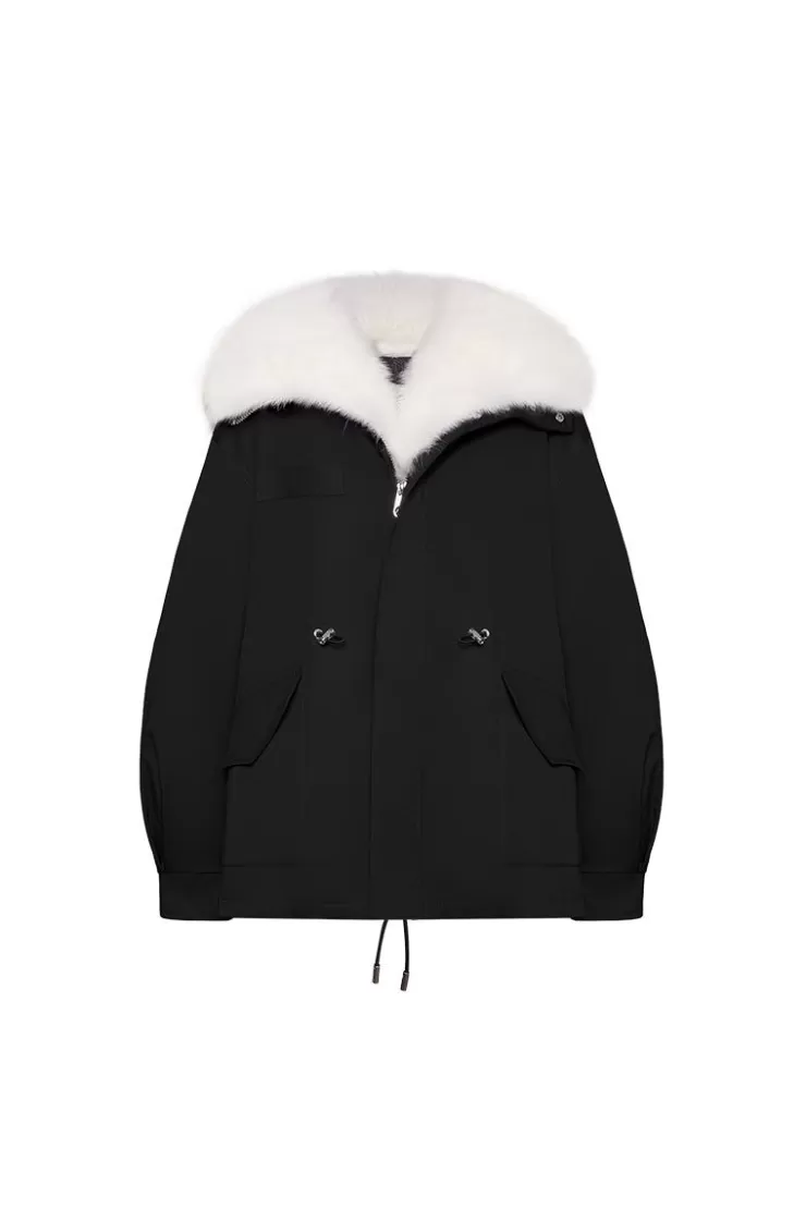 Ozlana Black Casual Parka | Women Classic & Designer Parkas