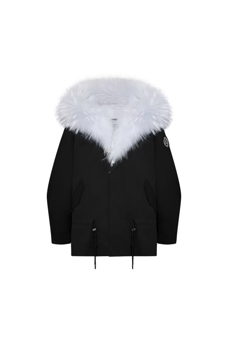 Ozlana Black Hooded Casual Parka | Women Classic & Designer Parkas