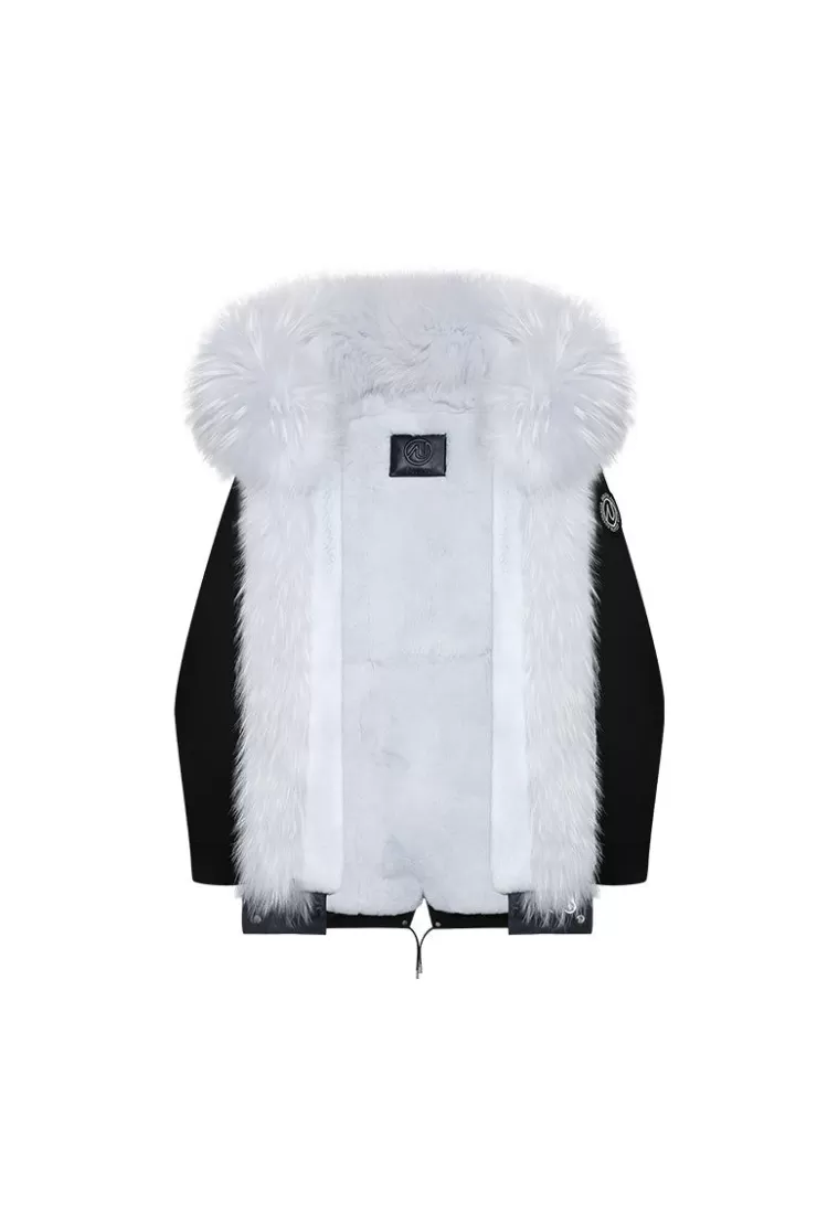 Ozlana Black Hooded Casual Parka | Women Classic & Designer Parkas