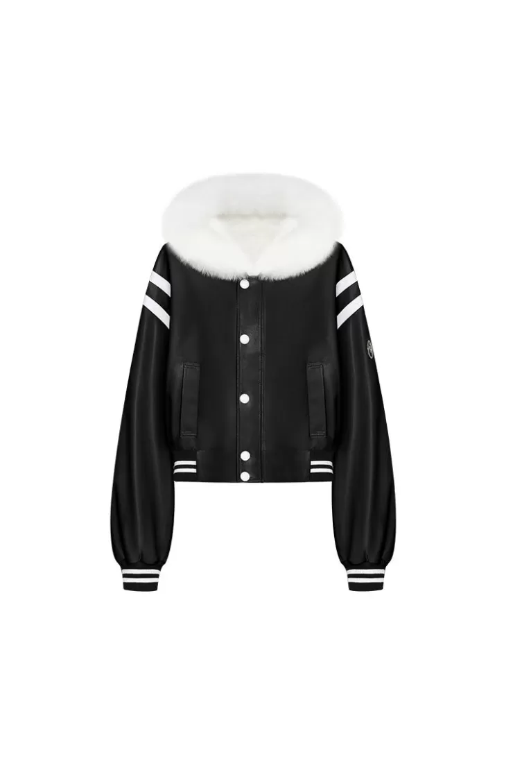 Ozlana Black Short Baseball Parka | Women Classic & Designer Parkas