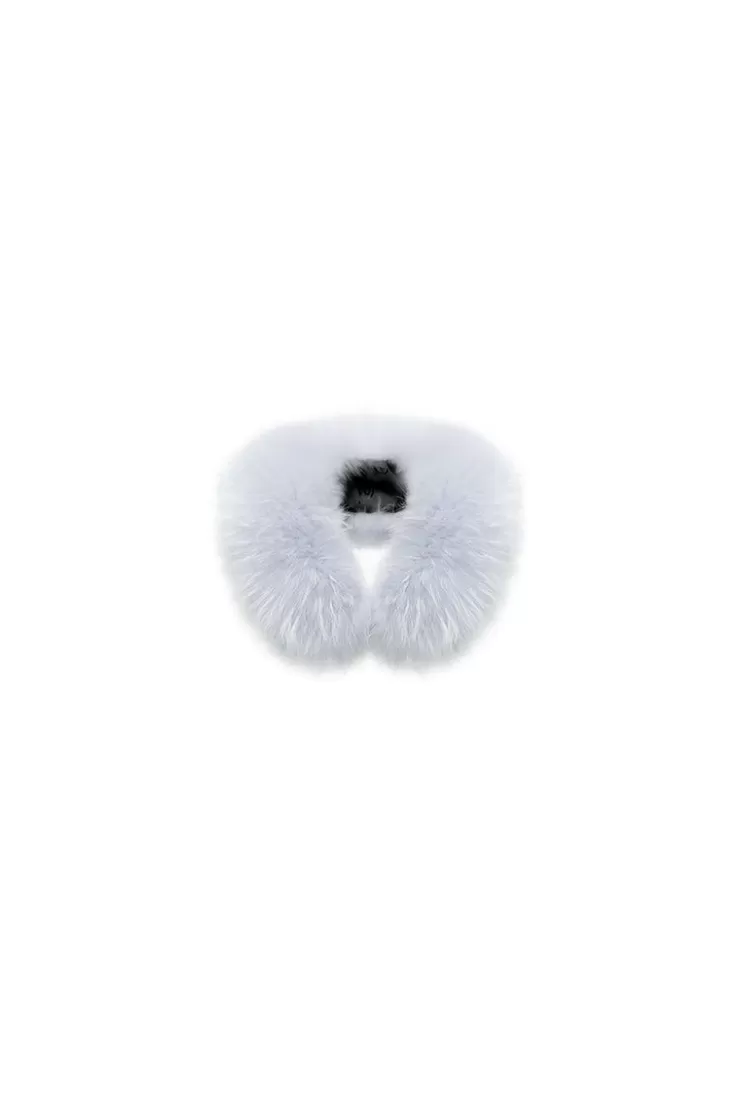 Ozlana Black Short Oversize Parka+Blue Rabbit Fur/Raccoon Fur | Women Classic & Designer Parkas