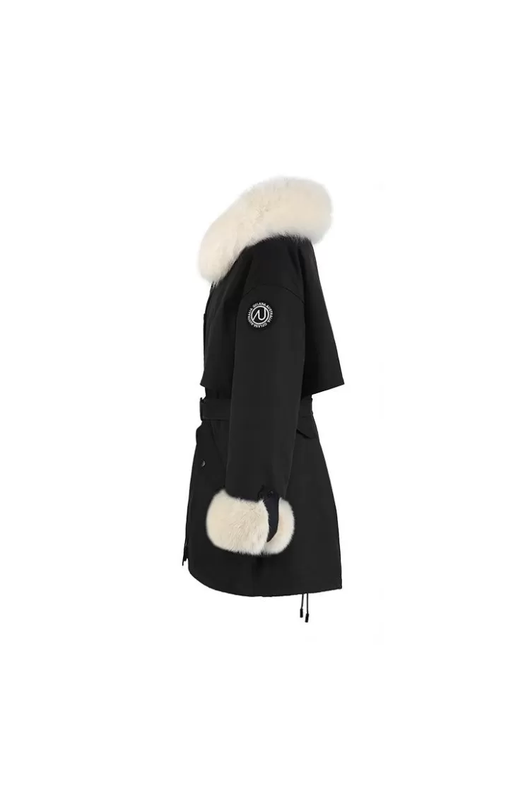 Ozlana Black Trench Parka | Women Classic & Designer Parkas
