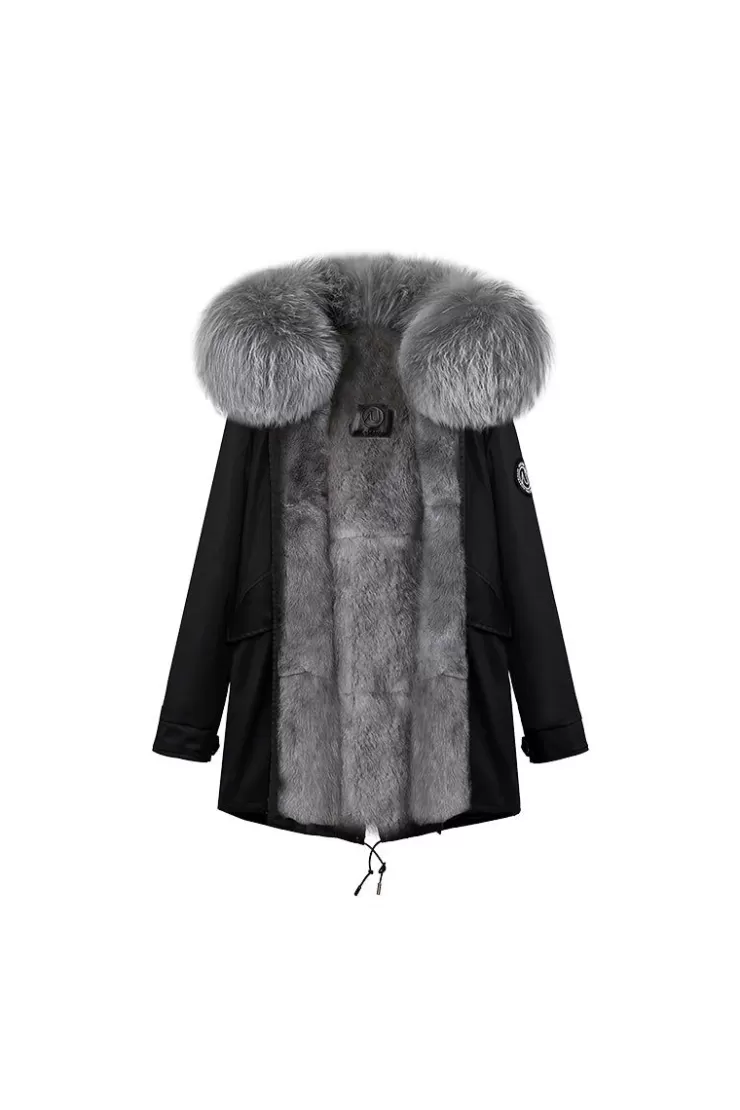 Ozlana Black+Classic Greymink | Women Classic & Designer Parkas