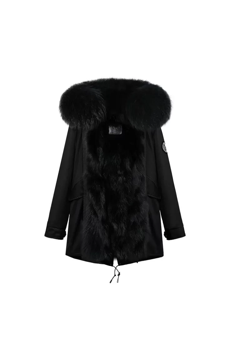 Ozlana Black+Classicblack Fox | Women Classic & Designer Parkas