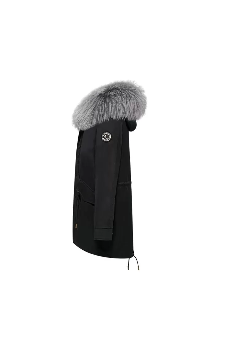 Ozlana Black(Men)+Classicgrey Mink | Women Classic & Designer Parkas