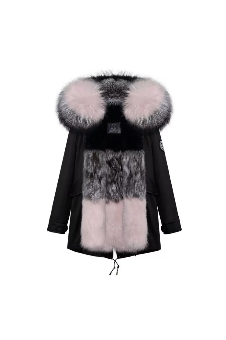 Ozlana Black+Pink Cake | Women Classic & Designer Parkas
