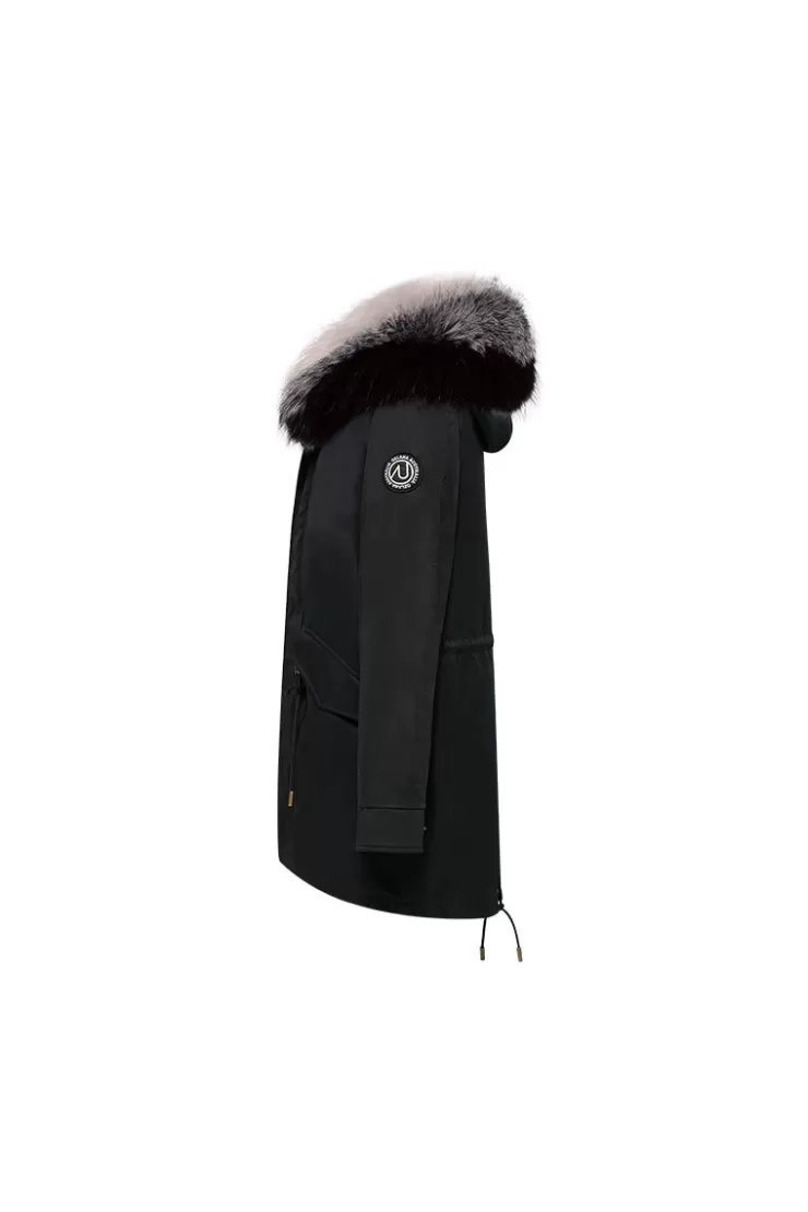 Ozlana Black+Pink Cake | Women Classic & Designer Parkas