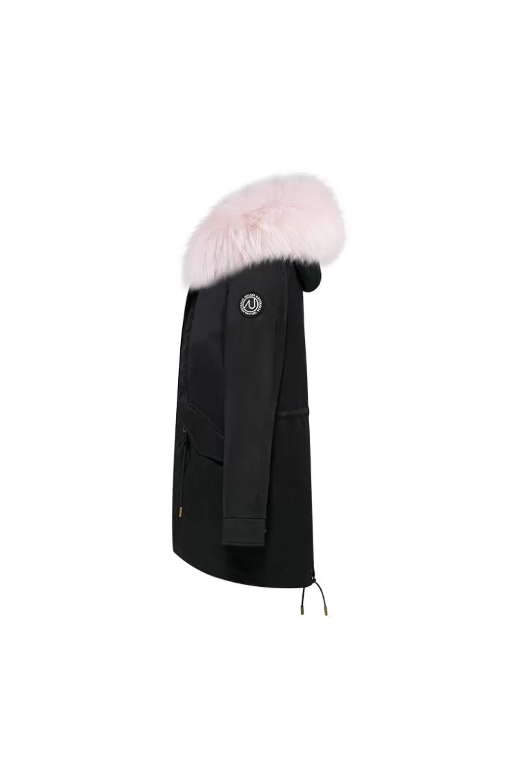 Ozlana Black+Pink Cloud | Women Classic & Designer Parkas