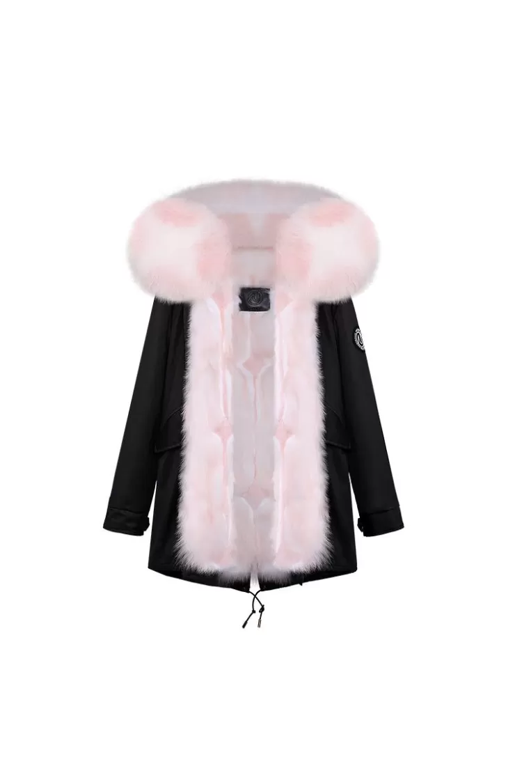 Ozlana Black+Pink Diamond | Women Classic & Designer Parkas