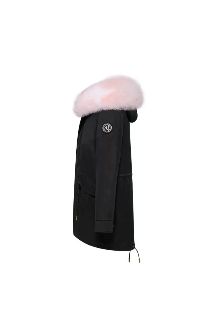Ozlana Black+Pink Diamond | Women Classic & Designer Parkas