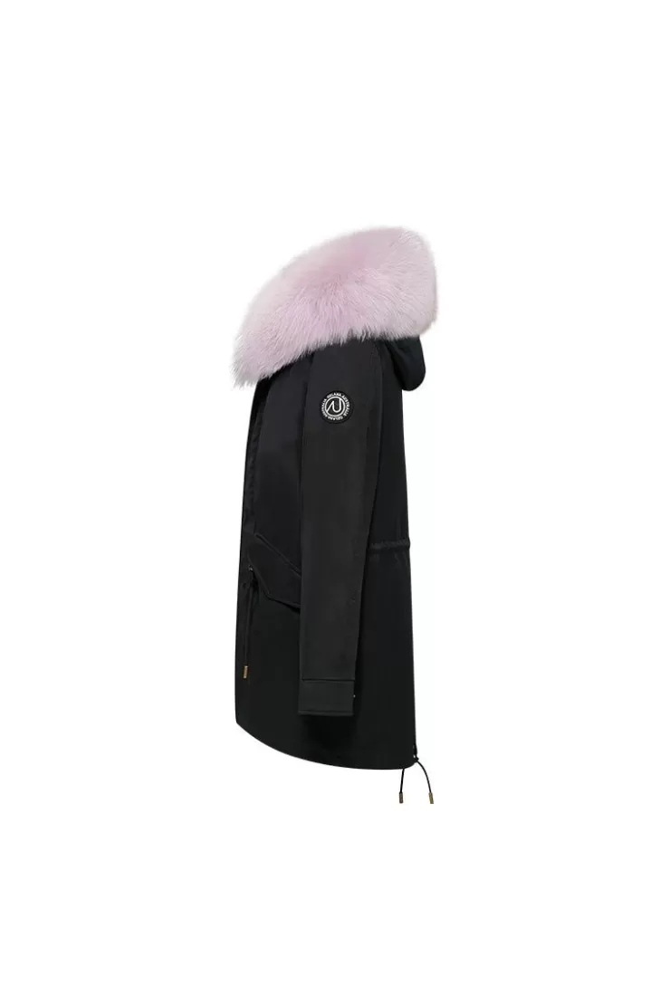Ozlana Black+Purple Glacier | Women Classic & Designer Parkas