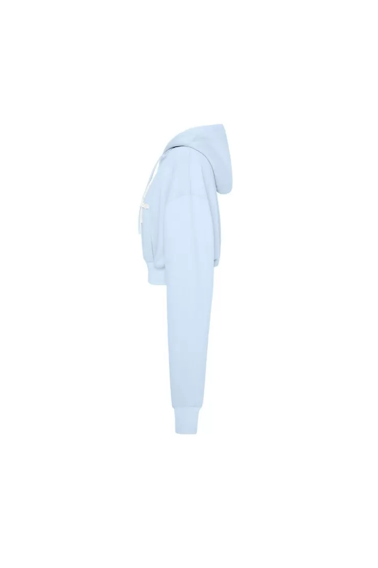 Ozlana Butterfly Print High-Waist Hoodie(Blue) | Women Tops