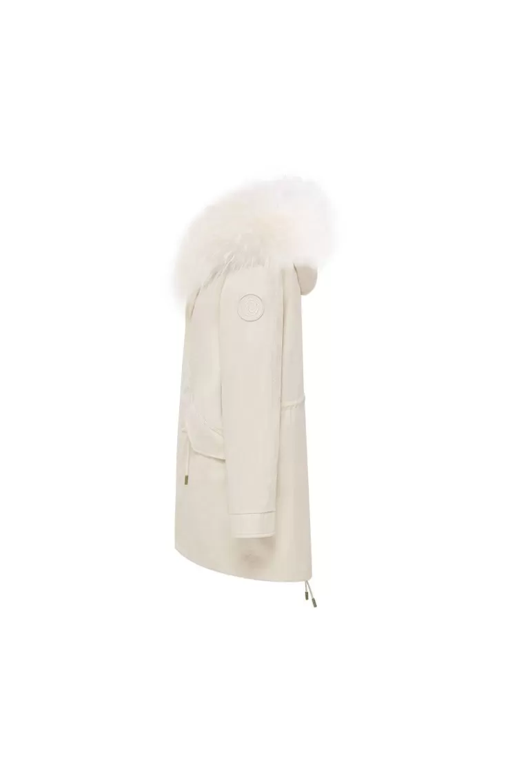 Ozlana Cream White + Dreamy Rainbow | Women Classic & Designer Parkas