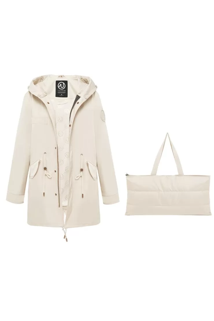 Ozlana Cream White Classics Parka | Women Classic & Designer Parkas