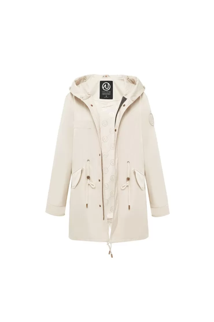 Ozlana Cream White Classics Parka | Women Classic & Designer Parkas