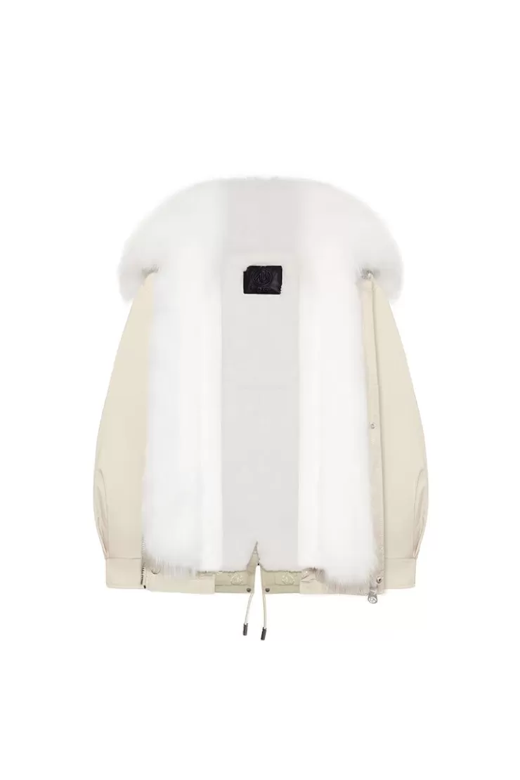 Ozlana Cream Whitecasual Parka | Women Classic & Designer Parkas