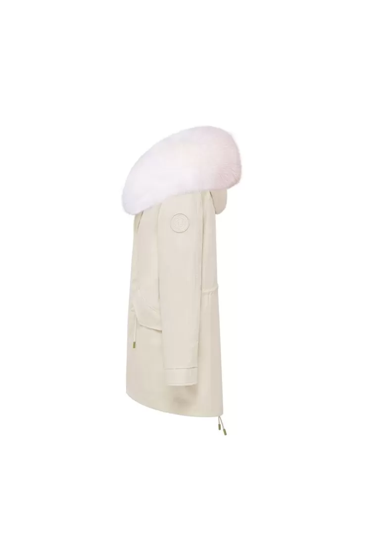 Ozlana Cream White+Dreamy Flowering Shrubs | Women Classic & Designer Parkas