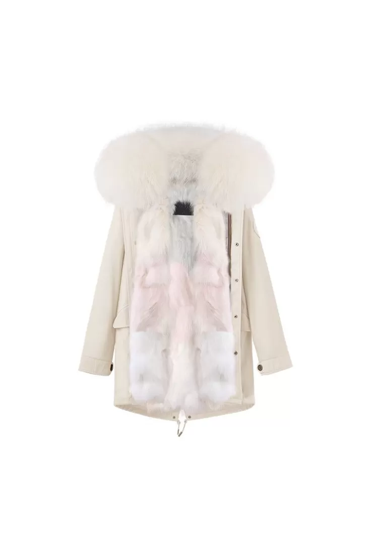 Ozlana Cream White+Vanilla Ice Cream | Women Classic & Designer Parkas