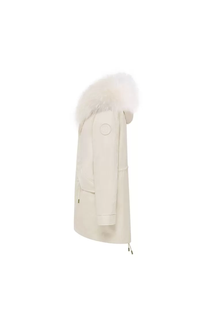 Ozlana Cream White+Vanilla Ice Cream | Women Classic & Designer Parkas