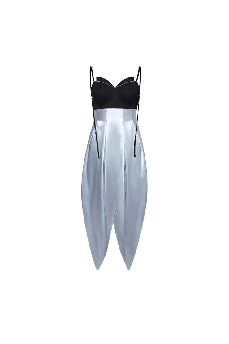 Ozlana Crown Of The Sea Midi Dress(Blue) | Women Dresses & Sets