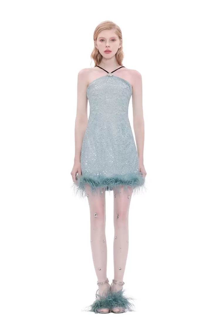 Ozlana Daybreak Light Sequin Dress(Green) | Women Dresses & Sets