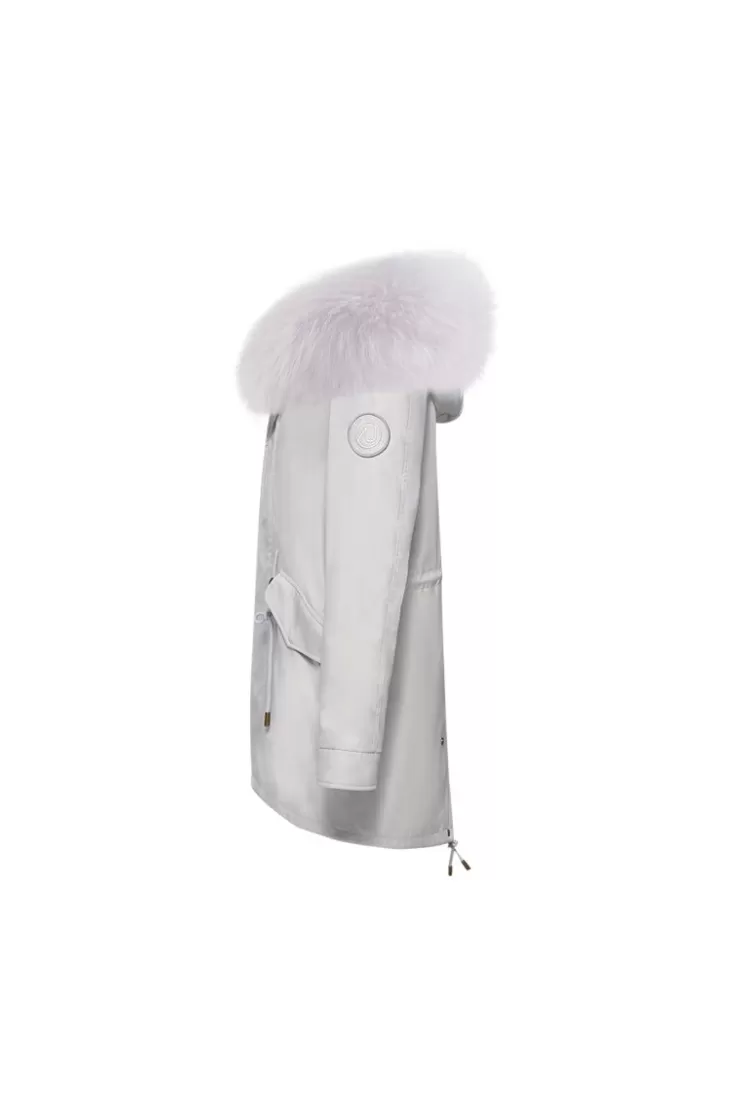 Ozlana Grey+ Psychedelic Rainbow | Women Classic & Designer Parkas