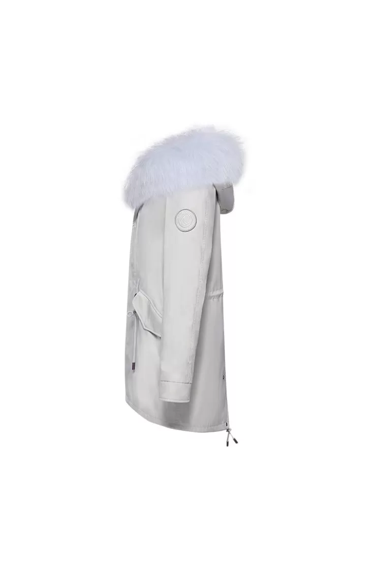 Ozlana Grey+ Sky Blue Mermaid | Women Classic & Designer Parkas