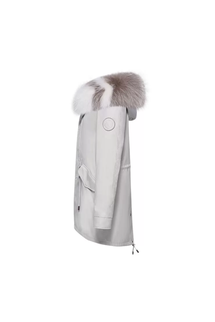 Ozlana Grey+Grey Marble | Women Classic & Designer Parkas