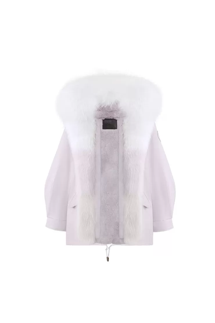 Ozlana Haze Purple Oversize Parka+Rasberry Ice Cream | Women Classic & Designer Parkas