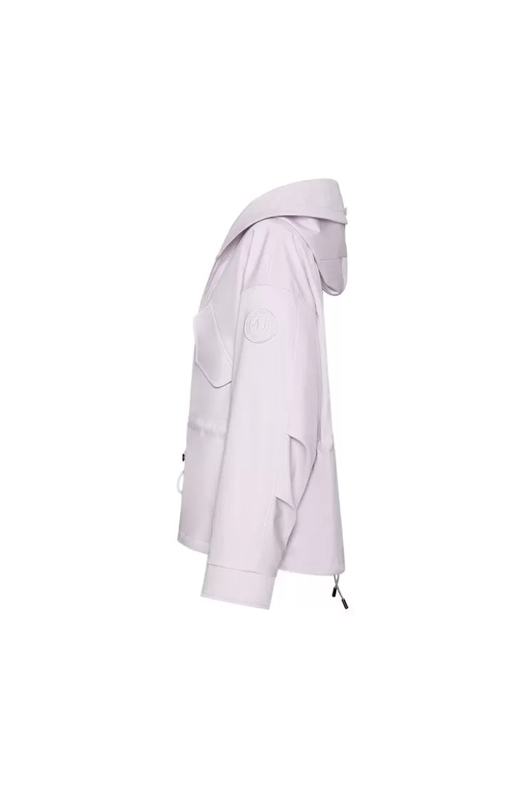 Ozlana Haze Purpleshort Oversize Parka+Purple Rabbit Fur/Raccoon Fur | Women Classic & Designer Parkas