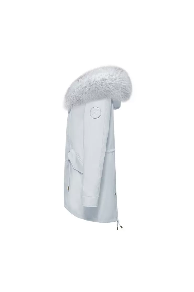 Ozlana Icy Blue +Ice Snow Fox | Women Classic & Designer Parkas