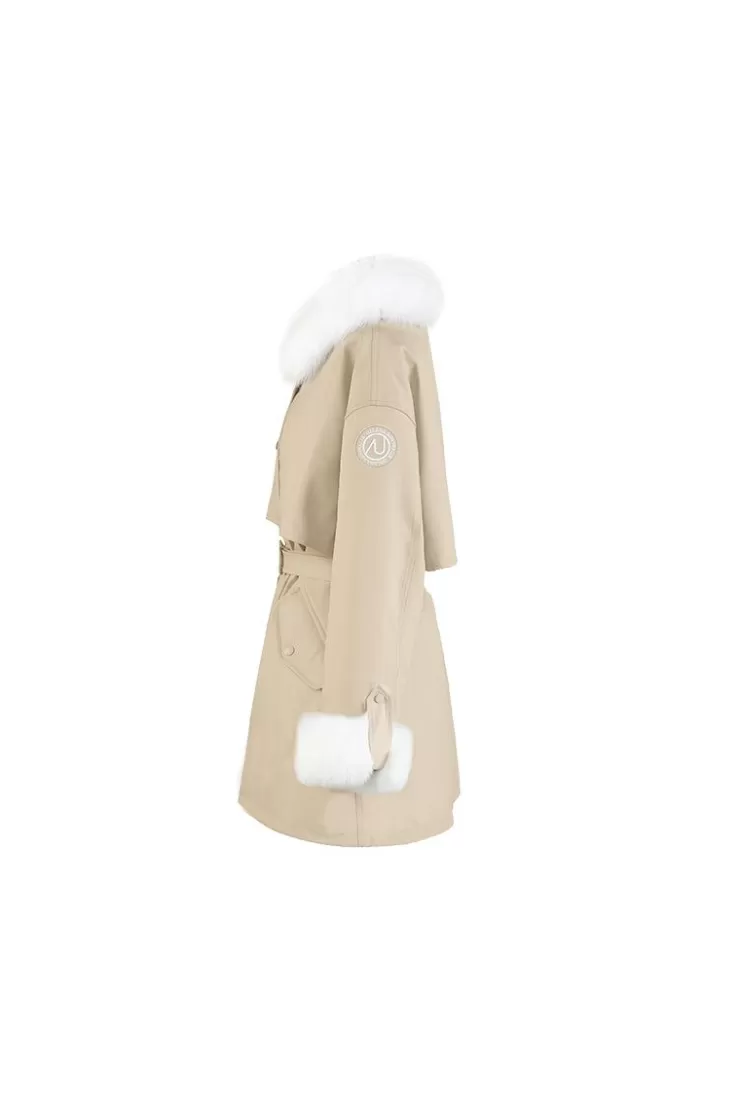 Ozlana Khaki Trench Parka | Women Classic & Designer Parkas