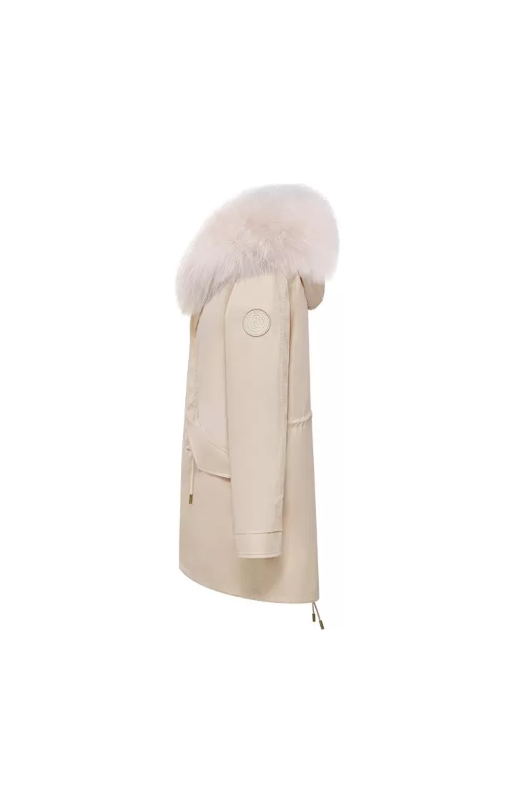 Ozlana Khaki+Caramel Ice Cream | Women Classic & Designer Parkas