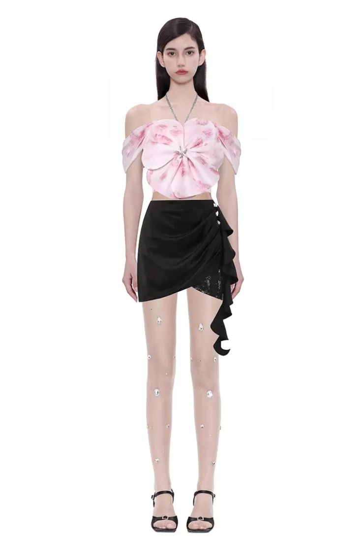 Ozlana Oceania Orchid Bustier Top (Pink) | Women Tops