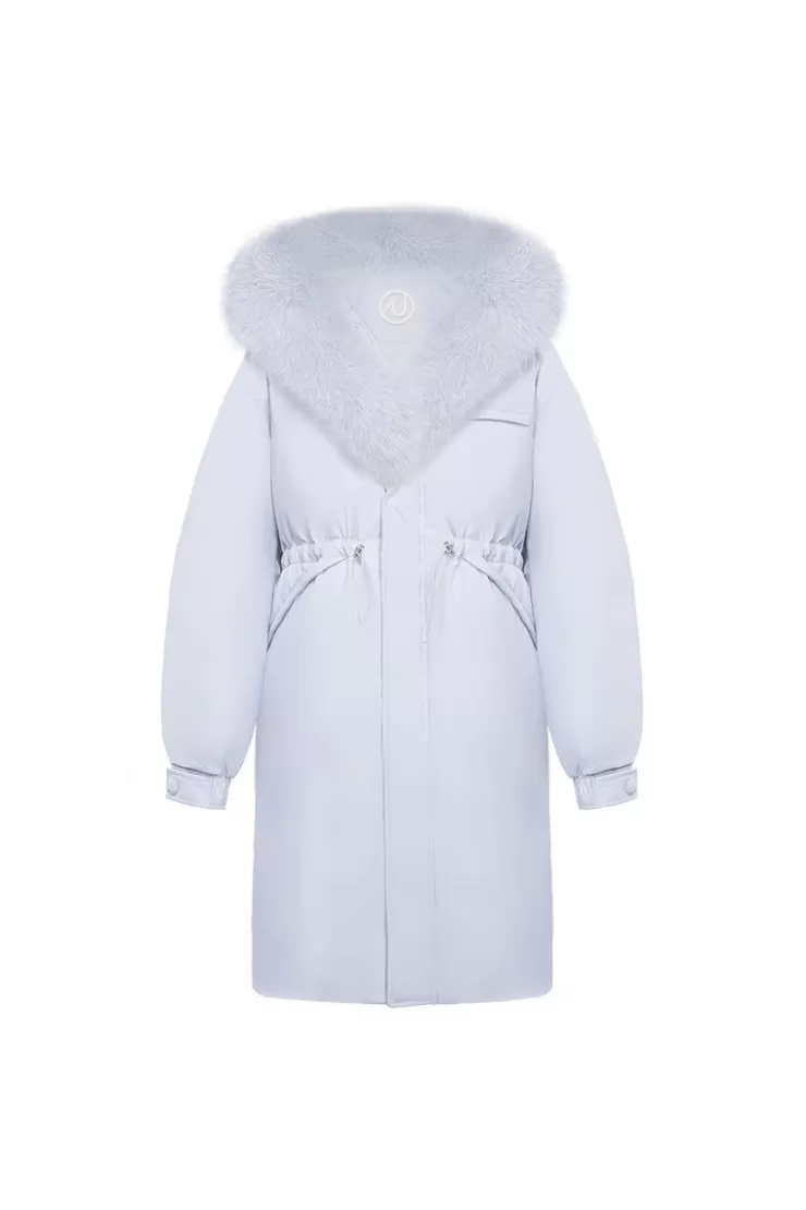 Ozlana Omni Fox Fur Down Parka(Blue) | Women Down Puffer Jackets