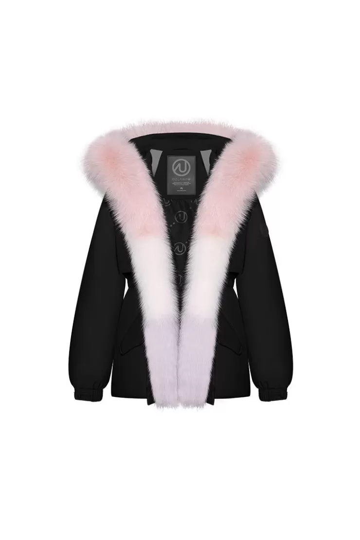 Ozlana Omni Fox Fur Palette Down Parka(Black) | Women Down Puffer Jackets