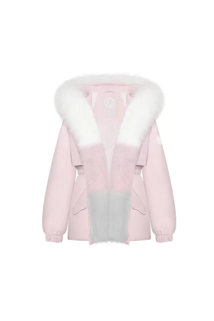 Ozlana Omni Fox Fur Palette Down Parka(Pink) | Women Down Puffer Jackets