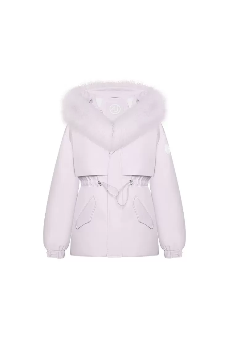 Ozlana Omni Fox Fur Palette Down Parka(Purple) | Women Down Puffer Jackets