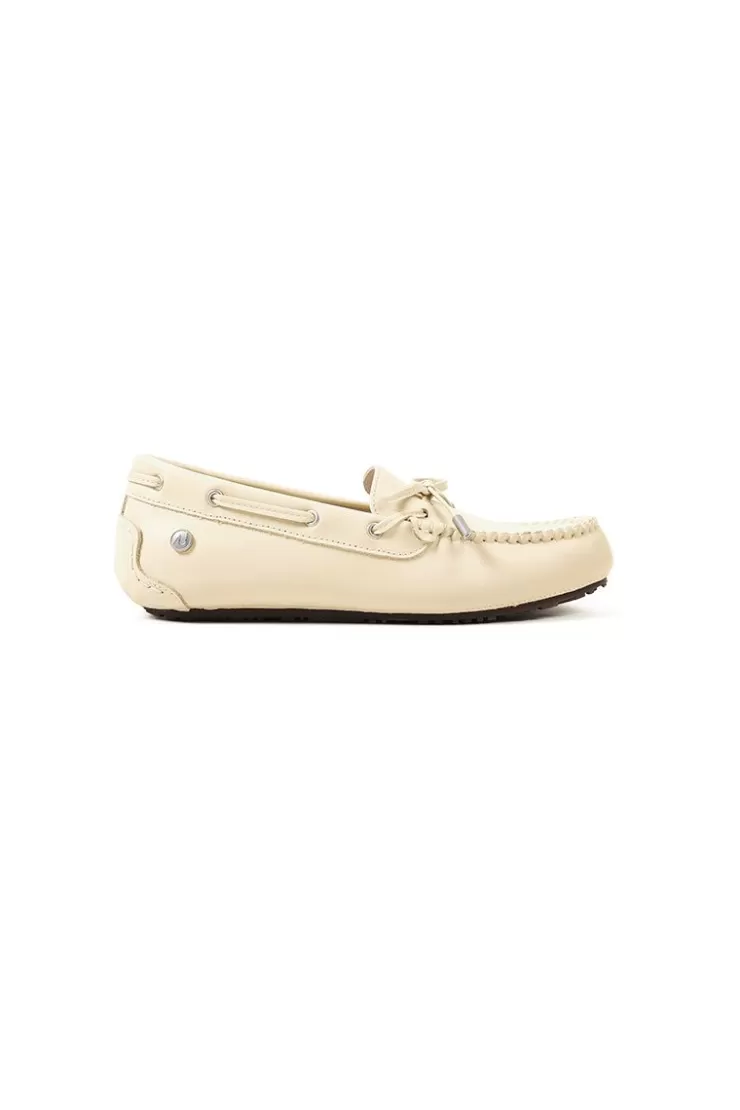 Ozlana Classic Oxfords Moccasins ( Creamy) | Women Shoes