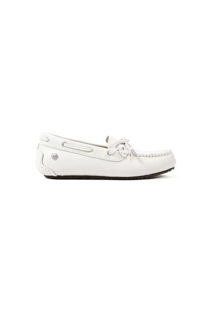 Ozlana Classic Oxfords Moccasins (White) | Women Shoes