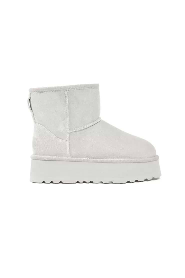 Ozlana Classic Platform Mini Boots (Off White) | Women Shoes