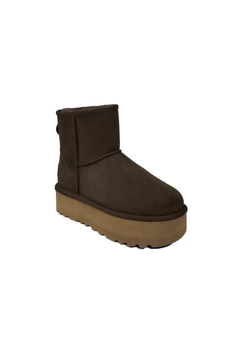 Ozlana Classic Platform Mini Boots(Chocolate) | Women Shoes